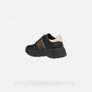 Black women's sneakers Geox Spherica ECUB-3 - Women's