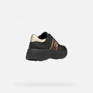 Black women's sneakers Geox Spherica ECUB-3 - Women's