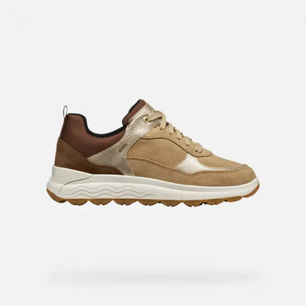 Beige women's sneakers Geox Spherica 4X4 B Abx - Women's