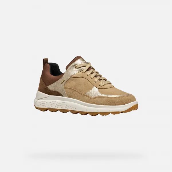 Beige women's sneakers Geox Spherica 4X4 B Abx - Women's