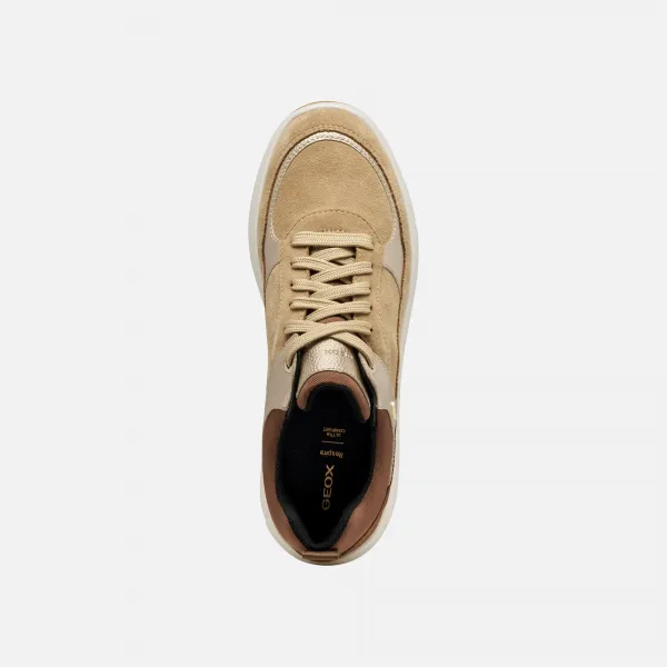 Beige women's sneakers Geox Spherica 4X4 B Abx - Women's