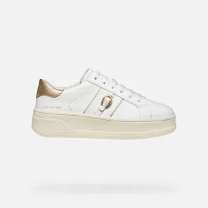 White women's sneakers Geox Spherica ECUB-2 - Women's