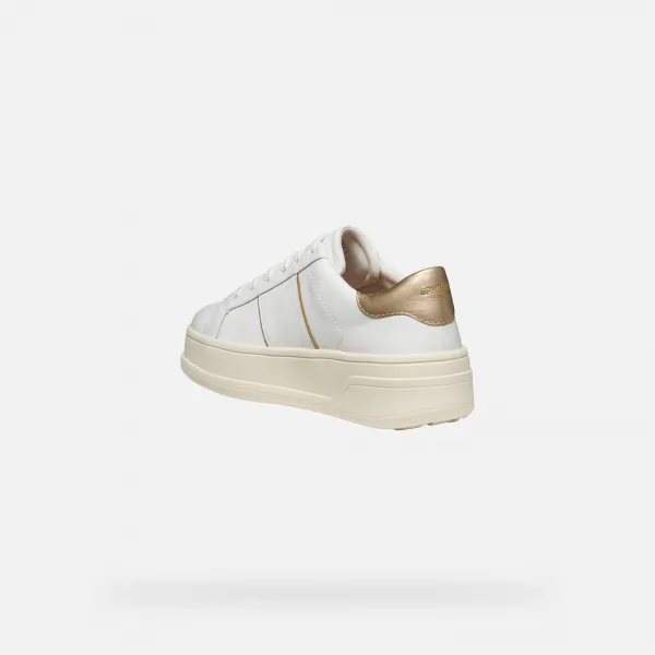 White women's sneakers Geox Spherica ECUB-2 - Women's
