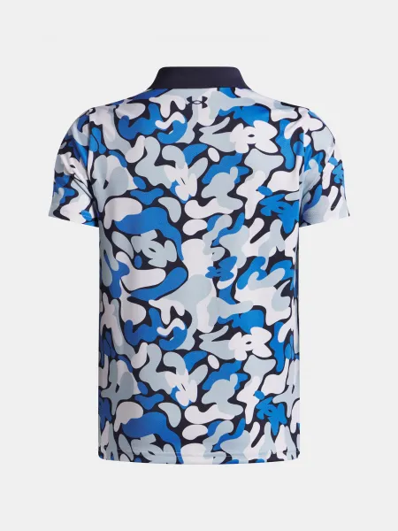 Boys' T-shirt Under Armour UA Matchplay Printed Polo-BLU - Boys
