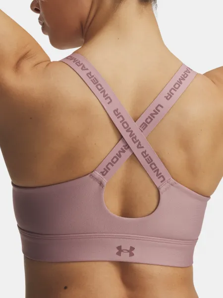 Women's bra Under Armour UA Infinity High Zip 2.0 Bra-PNK - Women's