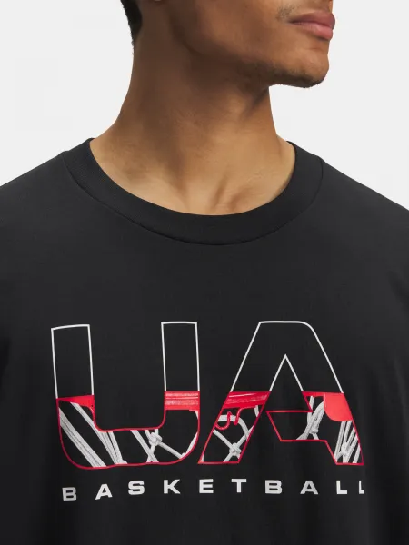 Men's T-shirt Under Armour UA M HWT Hoops Branded SS-BLK - Men's