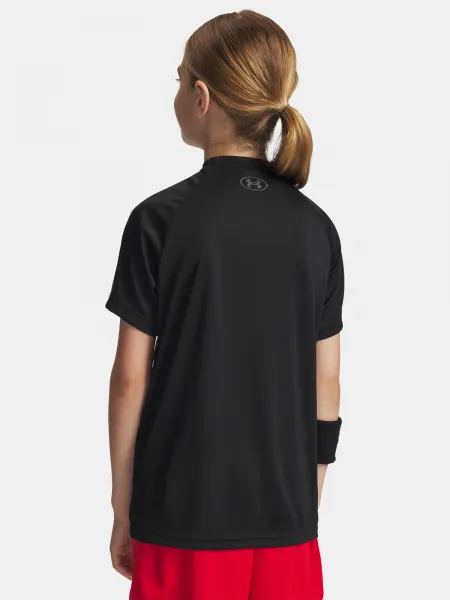 Boys' T-shirt Under Armour UA Tech Split Wordmark SS-BLK - Boys