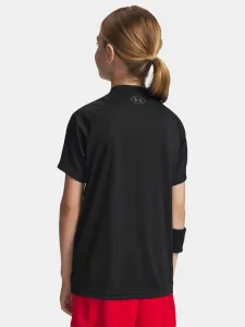 Boys' T-shirt Under Armour UA Tech Split Wordmark SS-BLK - Boys