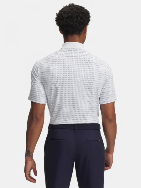 Men's T-shirt Under Armour UA Drive Chill Printed Polo-WHT - Men's