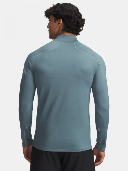 Men's T-shirt Under Armour Cold Weather Grid LS Mock-BLU - Men's
