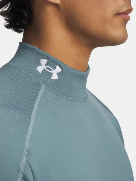 Men's T-shirt Under Armour Cold Weather Grid LS Mock-BLU - Men's