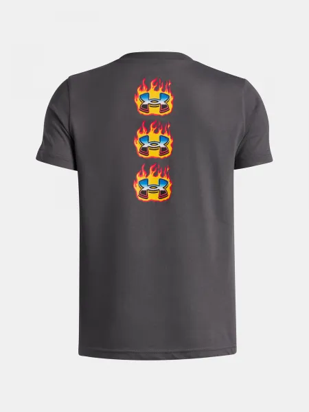Boys' T-shirt Under Armour UA Flame WM SS-GRY - Boys