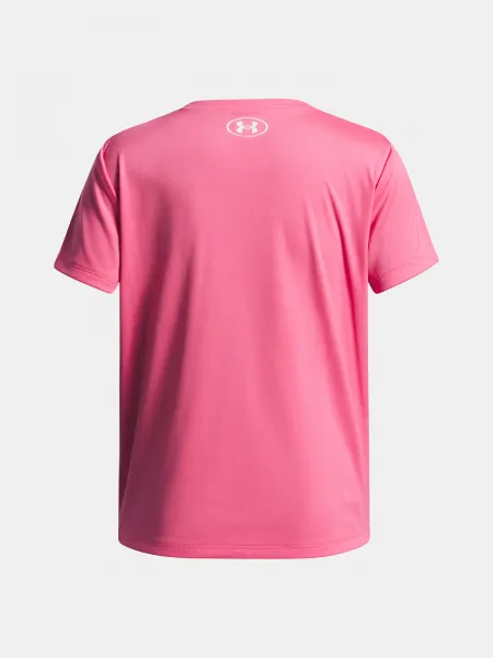 Girls' T-shirt Under Armour Tech Wordmark Graphic SS-PNK - Girls