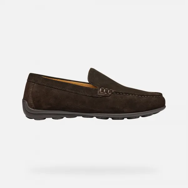 Dark brown men's moccasins Geox Spherica EC16 - Men's