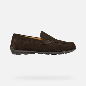 Dark brown men's moccasins Geox Spherica EC16 - Men's