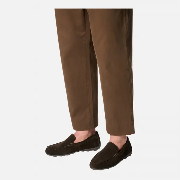 Dark brown men's moccasins Geox Spherica EC16 - Men's