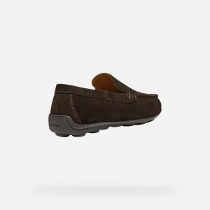 Dark brown men's moccasins Geox Spherica EC16 - Men's