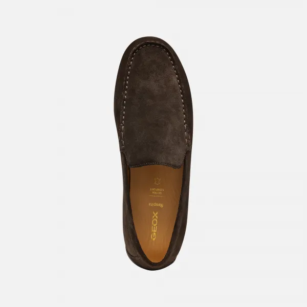 Dark brown men's moccasins Geox Spherica EC16 - Men's