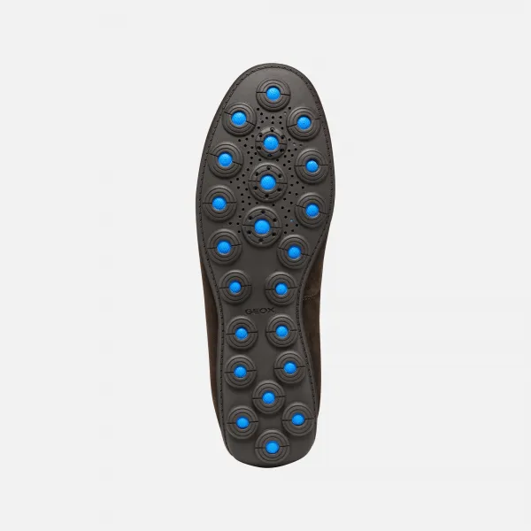 Dark brown men's moccasins Geox Spherica EC16 - Men's