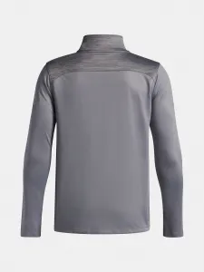Boys' T-shirt Under Armour UA Tech Utility 1/4 Zip-GRY - Boys