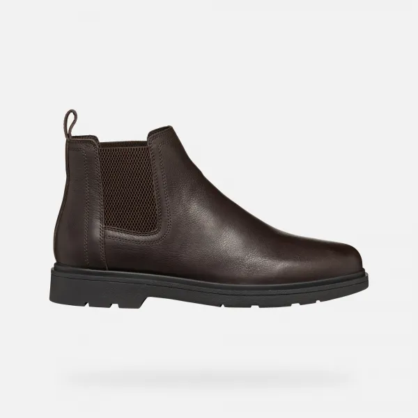 Dark brown men's ankle boots Geox Spherica EC1 - Men's