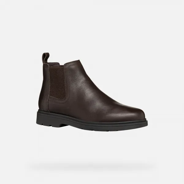 Dark brown men's ankle boots Geox Spherica EC1 - Men's