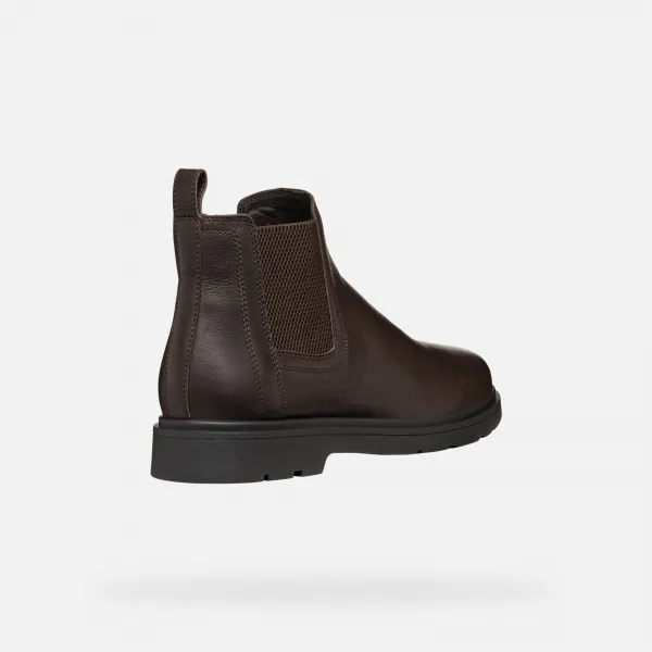 Dark brown men's ankle boots Geox Spherica EC1 - Men's