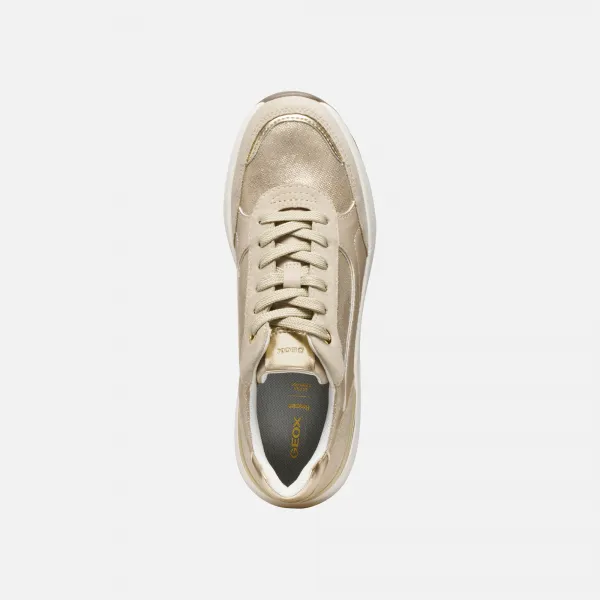 Cream women's sneakers Geox Spherica EC13 - Women's