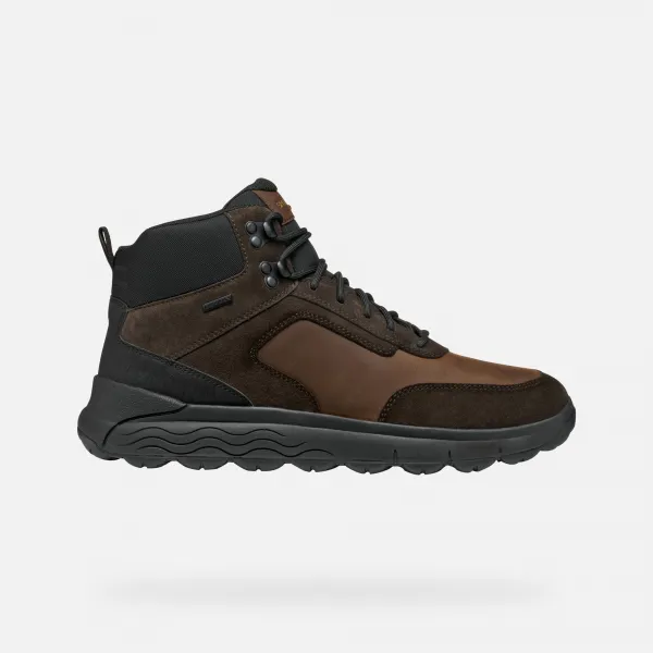 Dark Brown Men's Ankle Boots Geox Spherica 4X4 ABX - Men's
