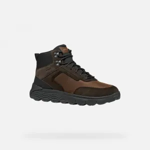 Dark Brown Men's Ankle Boots Geox Spherica 4X4 ABX - Men's