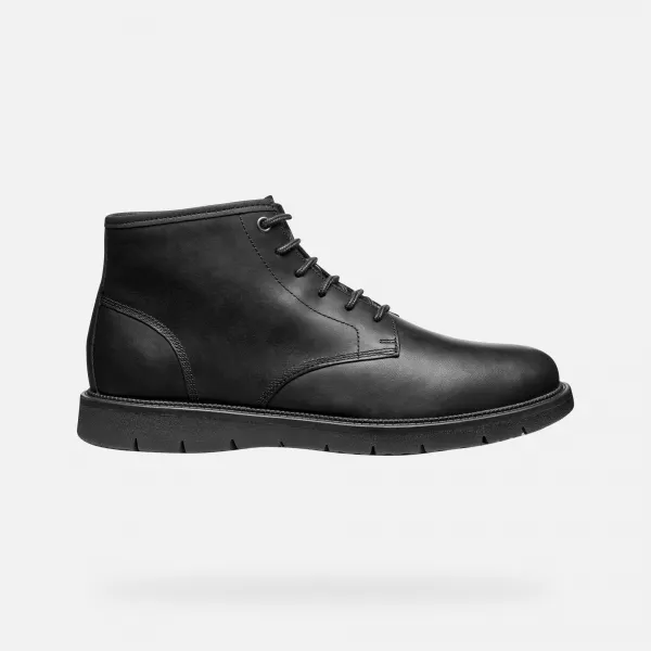 Black men's ankle boots Geox Pove - Men's