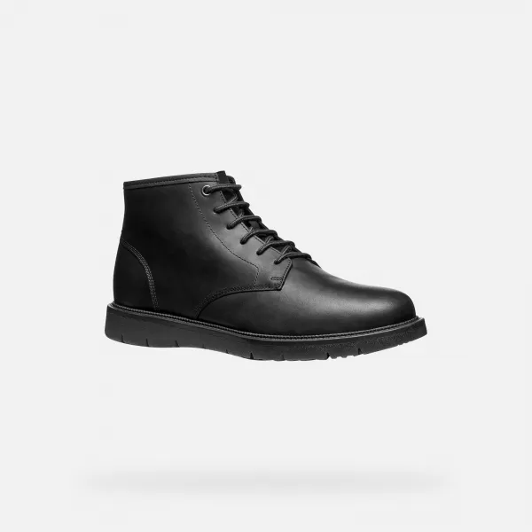 Black men's ankle boots Geox Pove - Men's