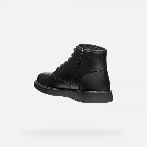 Black men's ankle boots Geox Pove - Men's