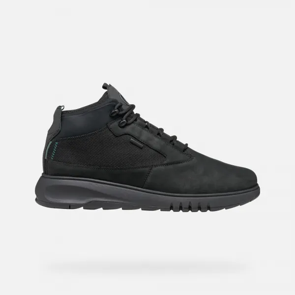 Men's Black Ankle Boots Geox Aerantis 4X4 ABX - Men