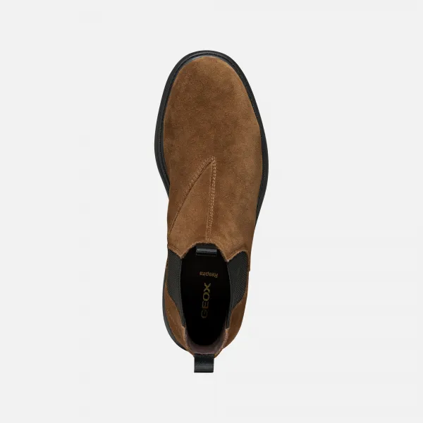 Brown men's ankle boots Geox Spherica EC7 - Men's