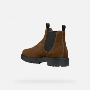 Brown men's ankle boots Geox Spherica EC7 - Men's