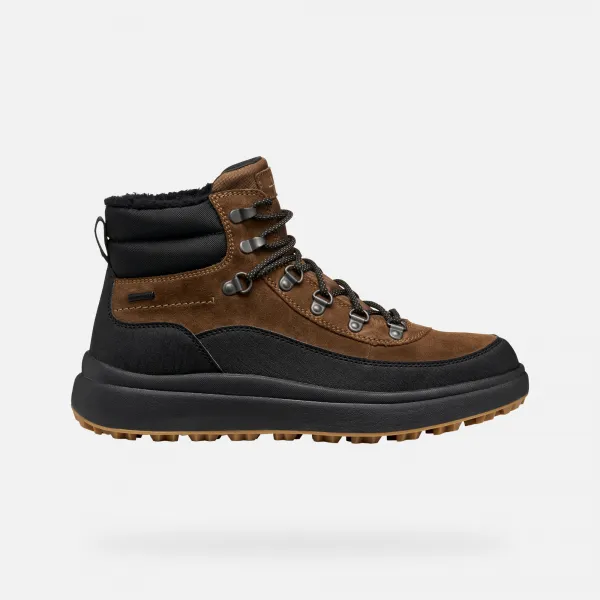 Dark Brown Men's Ankle Boots Geox Granito + Grip B A - Men