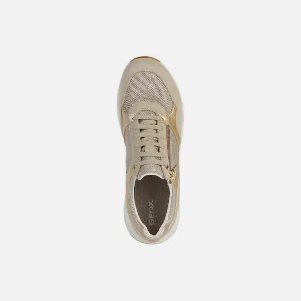 Gold women's sneakers Geox Bulmya - Women's