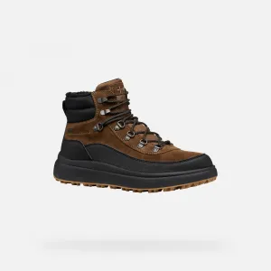 Dark Brown Men's Ankle Boots Geox Granito + Grip B A - Men