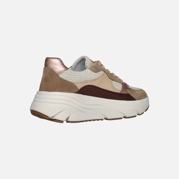 Beige women's sneakers Geox Diamanta B - Women's