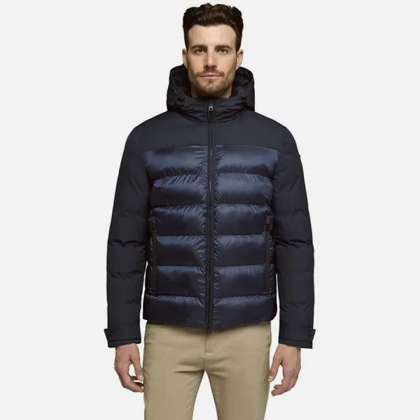 Blue men's jacket Geox Sapienza Hoojkt - Men