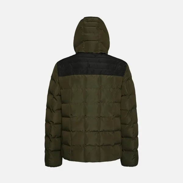 Dark green men's jacket Geox Magnete Hoojkt - Men