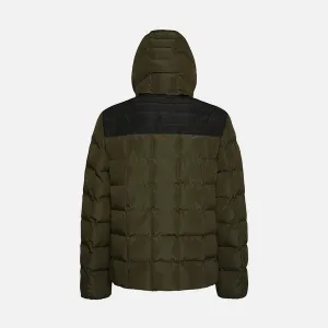 Dark green men's jacket Geox Magnete Hoojkt - Men