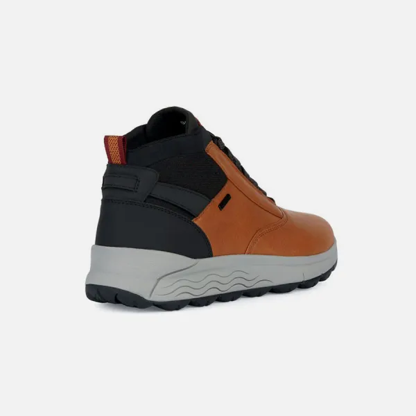 Brown men's ankle boots Geox Spherica 4X4 B ABX - Men's