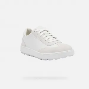 White men's sneakers Geox Spherica Ecub-1 - Men's