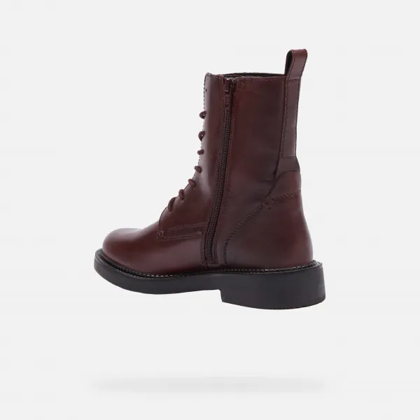 Burgundy women's ankle boots Geox Serilda - Women's