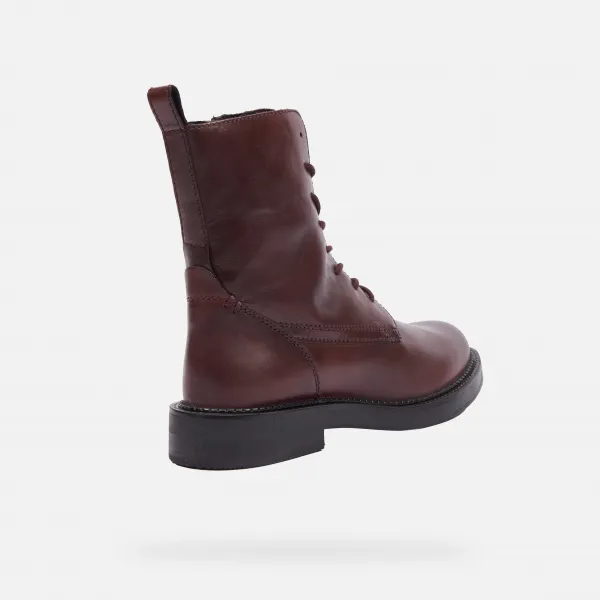 Burgundy women's ankle boots Geox Serilda - Women's