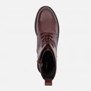 Burgundy women's ankle boots Geox Serilda - Women's