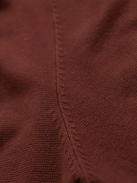 Ombre Men's sweater with round neckline in stretch knit with classic weave - maroon
