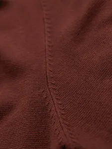 Ombre Men's sweater with round neckline in stretch knit with classic weave - maroon
